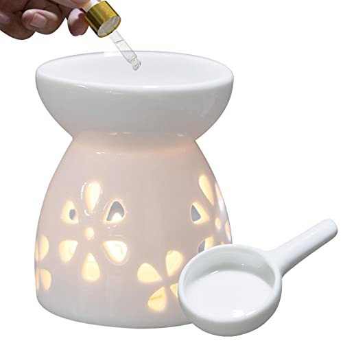 Elinrat Teelichtwachs Schmelzwärmer,Romantischer Teelichthalter aus Keramik - Kerze Ätherisches Öl Kerze Aromatherapie-Ofen von Elinrat