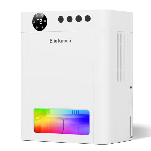 ELIOFANEIA Luftentfeuchter 4000ML,Luftentfeuchter Elektrisch Energiesparend,Tragbar, 28dB Leise,Auto Abschaltung,7 Farbiges Licht,72H Timer,Raumentfeuchter Dehumidifier für Schlafzimmer,Bad von Eliofaneia