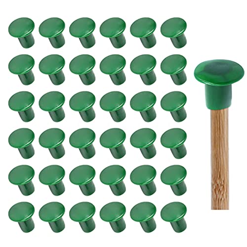 Cane Caps, 36 Stück Green Garden Cane Caps Bambus Cane Topper Protectors Augenschutz für Gartenstöcke und Bambus Cane Caps, 36 Stück Green Garden Cane Caps Bambus Cane Topper Protectors Augenschutz für Gartenstöcke und Bambus von Elionless