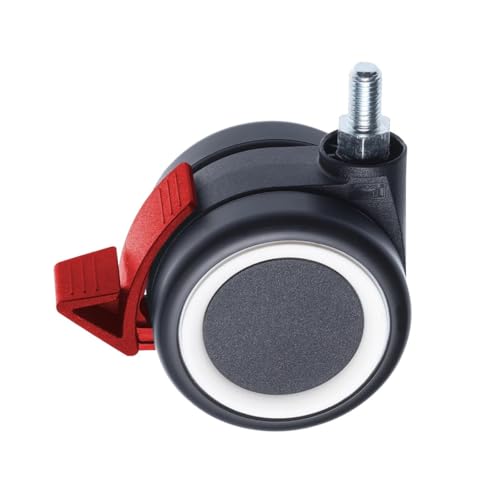 Eliot MOVE 60 dynamic | Schreibtisch-Rollen | M10 Gewinde | 360-Grad drehbar | Eliot Tiny und Original kompatibel | 4er Pack (Rot) von Eliot