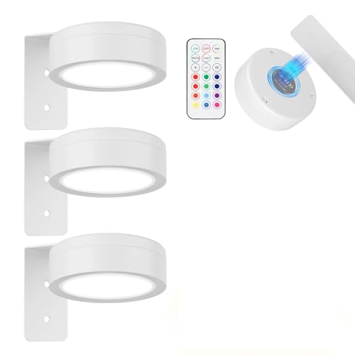 EliphonTowne 3PCS Bilderleuchte Kabellos Lampe - Schlafzimmer Wohnzimmer Bildbeleuchtung Leuchte, Magnetische Atmosphäre LED Wandleuchte Kabellos, Remote Control Art Painting Wandleuchte Ohne Bohren von EliphonTowne