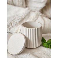 Dose Mit Deckel/Rillen Stiftaufbewahrung Pinselbehälter Schmuckdose/ Rund Mitbringsel /Geschenk/ Deko /Keracraft von ElisaGlow