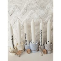 Kerzenständer Für Stabkerzen /Kerzenhalter Im Set /Rillen /Skandi/Stabkerzenhalter/ Deko /Hyggelig /Keracraft /Geschenk/ /Mitbringsel von ElisaGlow
