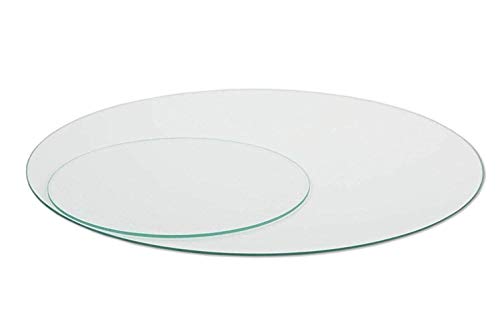 Elisando Glasplatte Rund Tischplatte Klarglas Kreis 4mm stark Ø 39 cm Durchmesser Scheibe aus Glas für Küchentisch Schreibtisch Gartentisch Stehtisch Sofatisch Glasscheibe Tisch 4mm-klarglas-39cm von Elisando