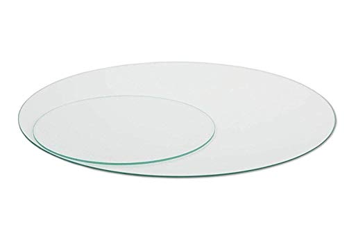 Glasplatte Rund Tischplatte Klarglas Kreis 5mm stark Ø 37 cm Durchmesser Scheibe aus Glas für Küchentisch Schreibtisch Gartentisch Stehtisch Sofatisch Glasscheibe Tisch 5mm-klarglas-37cm von Elisando