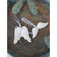 Engelsflügel, Dekoanhänger, Geschenkanhänger, Weihnachtsgeschenk, Baumschmuck, Flüge, Weihnachtliche Deko, Engel, Streudeko, Tischdeko von ElisasKreativlaedle