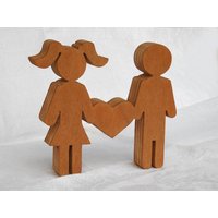 Paar Mit Holzherz - Valentinstag von Elisaspuzzles