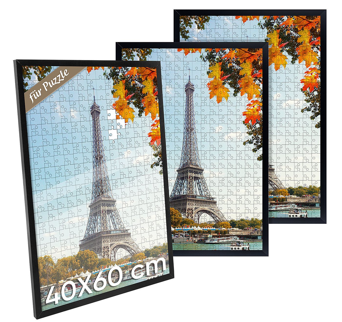 ElitVita Bilderrahmen 3 Stück MDF Fotorahmen Posterrahmen, 40x60 cm, mit Plexiglasscheibe, für 1 Bilder (3 St), für Wanddeko Collage Foto Poster Puzzle von ElitVita