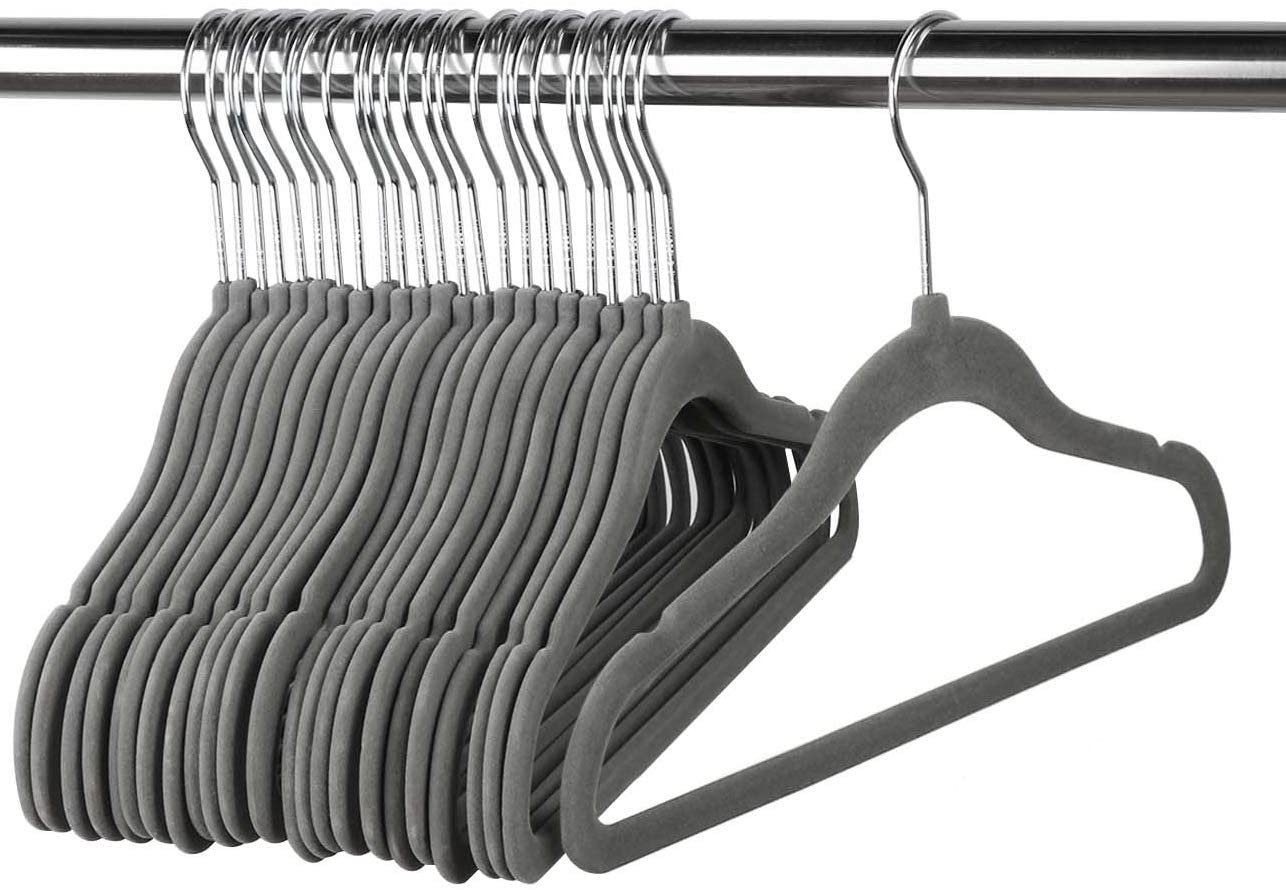 ElitVita Kleiderbügel 10-100 Stück Kinder Kleiderbügel, Samt, Anti-Rutsch, für Baby Kindern, (20-tlg) von ElitVita