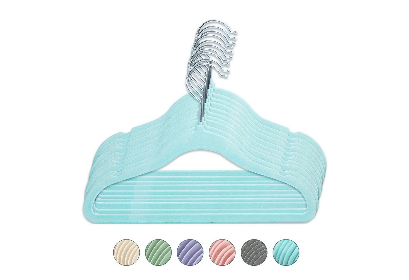 ElitVita Kleiderbügel 10-100 Stück Kinder Kleiderbügel, Samt, Anti-Rutsch, für Baby Kindern, (40-tlg) von ElitVita