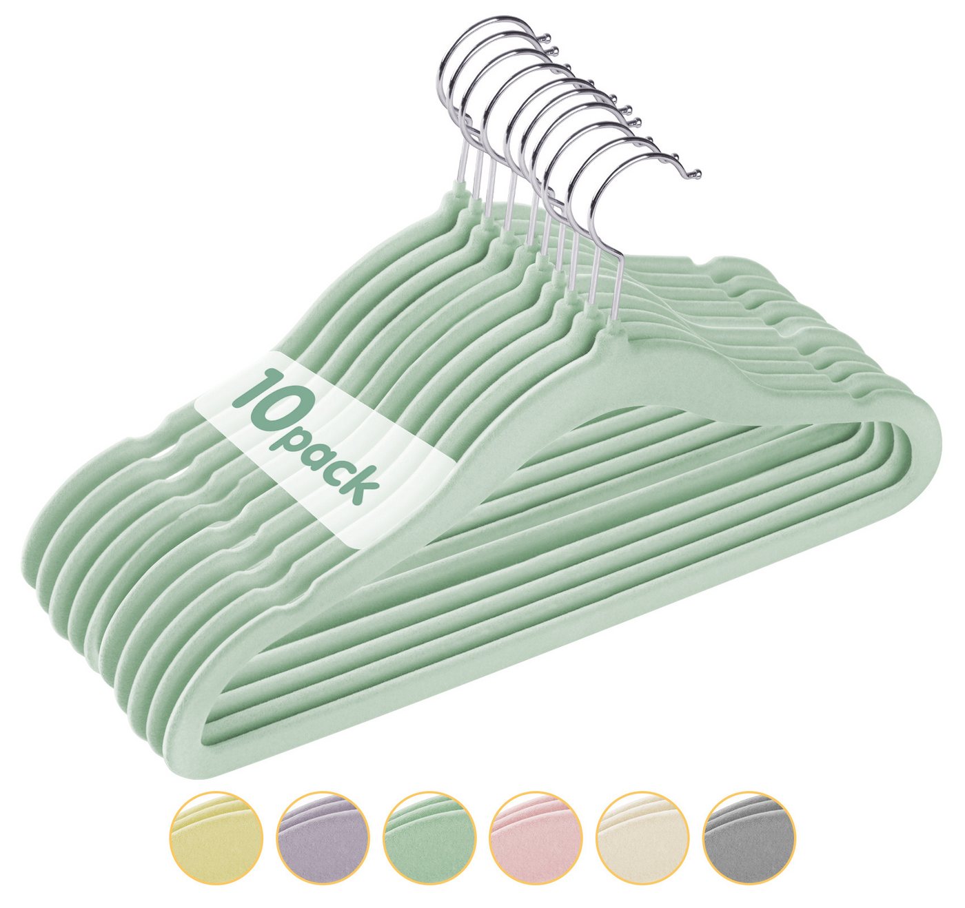 ElitVita Kleiderbügel 10-100 Stück Kinder Kleiderbügel, Samt, Anti-Rutsch, für Baby Kindern, (60-tlg) von ElitVita