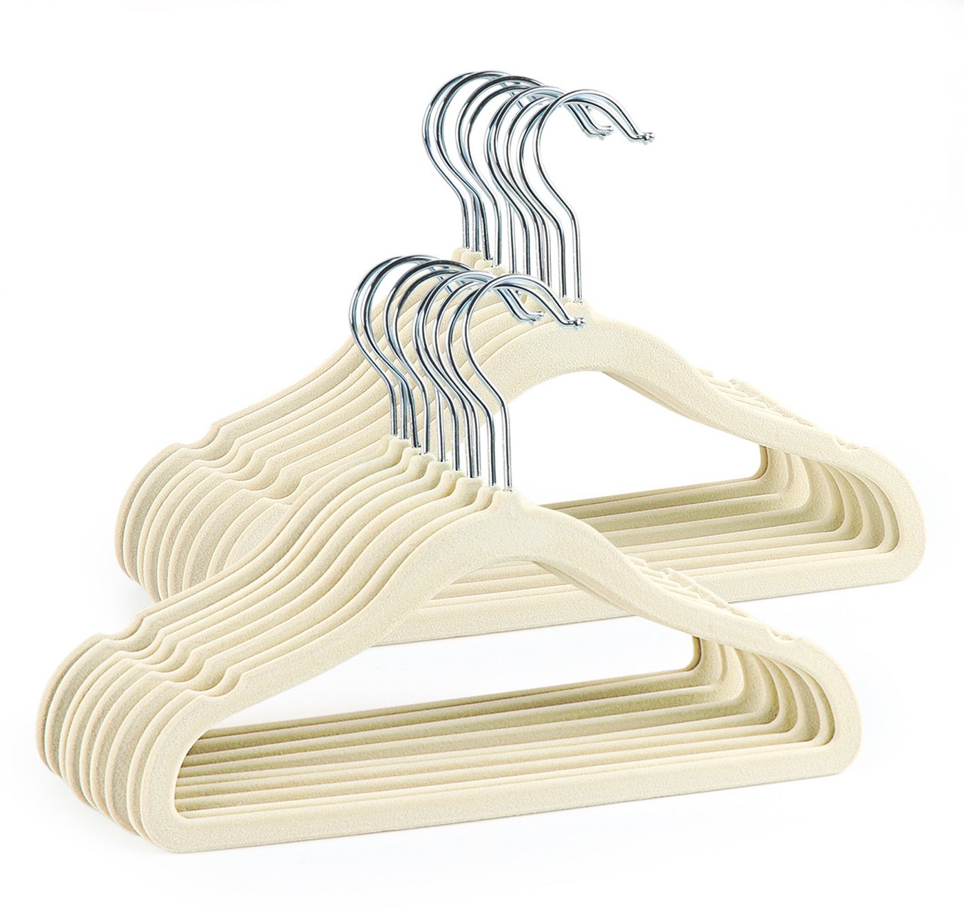 ElitVita Kleiderbügel 10-100 Stück Kinder Kleiderbügel, Samt, Anti-Rutsch, für Baby Kindern, (60-tlg) von ElitVita