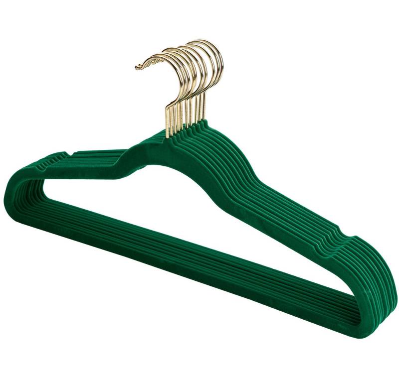 ElitVita Kleiderbügel Samt Kleiderbügel, Anti-Rutsch, mit 360° Drehbarer Haken, (10-tlg), Gut Belastbar, für Adult Clothes von ElitVita