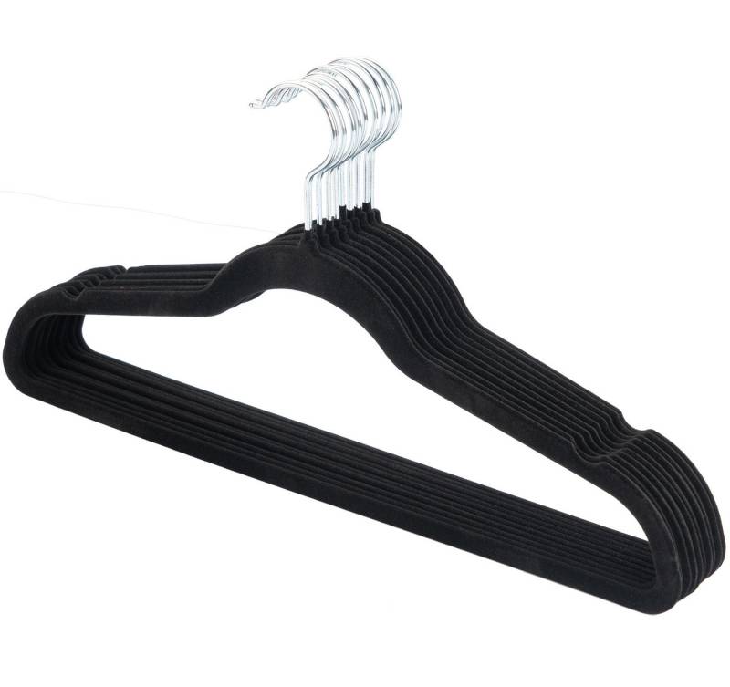 ElitVita Kleiderbügel Samt Kleiderbügel, Anti-Rutsch, mit 360° Drehbarer Haken, (10-tlg), Gut Belastbar, für Adult Clothes von ElitVita