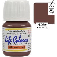 Elita LC008012-SM-015 Modellbau-Farbe Rot, Braun 15ml von Elita