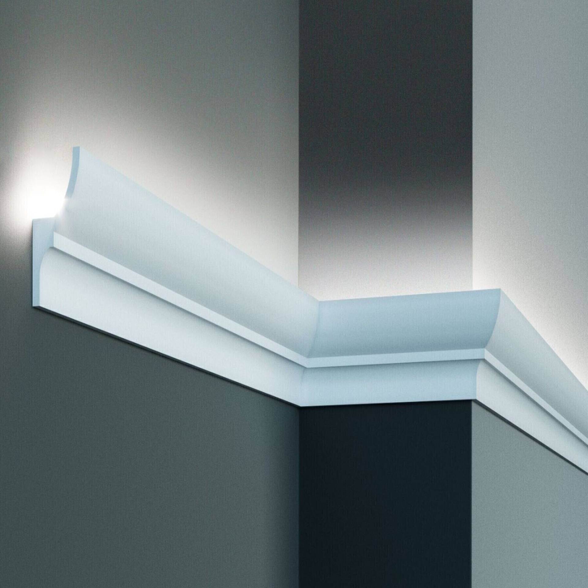 Elite Decor Lichtleiste KF701| Polyurethan 70 x 40 x 2000 mm Weiß Styropor Zierleiste Elite Decor Lichtleiste KF701| Polyurethan 70 x 40 x 2000 mm Weiß Styropor Zierleiste von Elite Decor