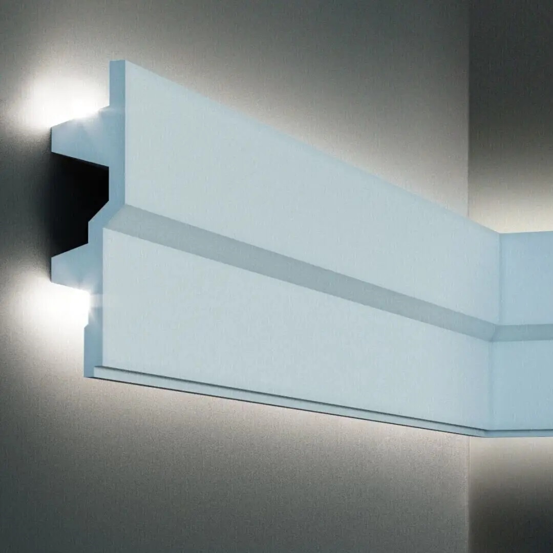 Elite Decor | Lichtleiste KF709 | Polystyrol | 40 x 150 x 2000 mm | Weiß | Styropor Zierleiste Elite Decor | Lichtleiste KF709 | Polystyrol | 40 x 150 x 2000 mm | Weiß | Styropor Zierleiste von Elite Decor