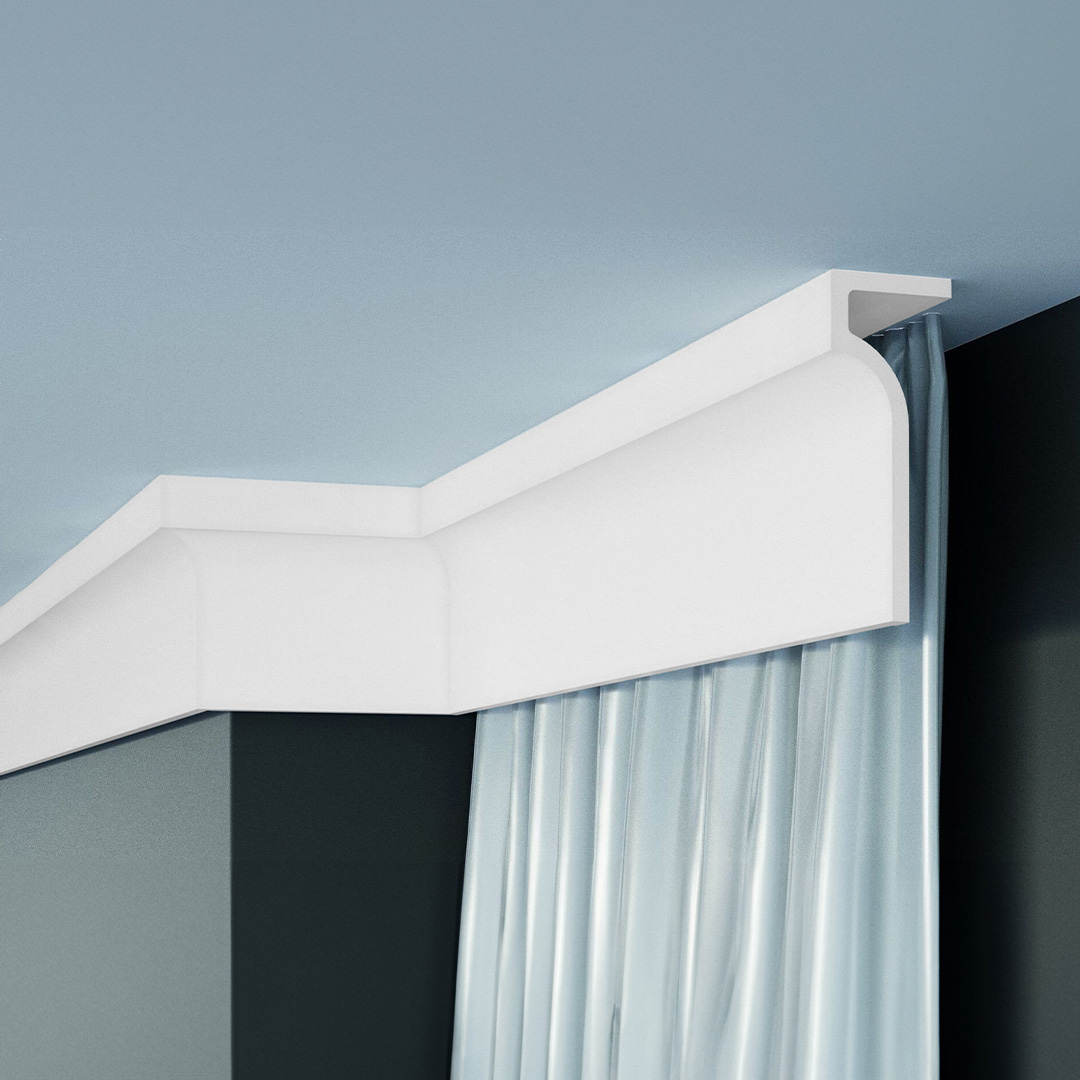 Elite Decor | Lichtleiste P891 | Polyurethan | 130 x 50 x 2000 mm | Weiß | Styropor Deckenleiste Elite Decor | Lichtleiste P891 | Polyurethan | 130 x 50 x 2000 mm | Weiß | Styropor Deckenleiste von Elite Decor