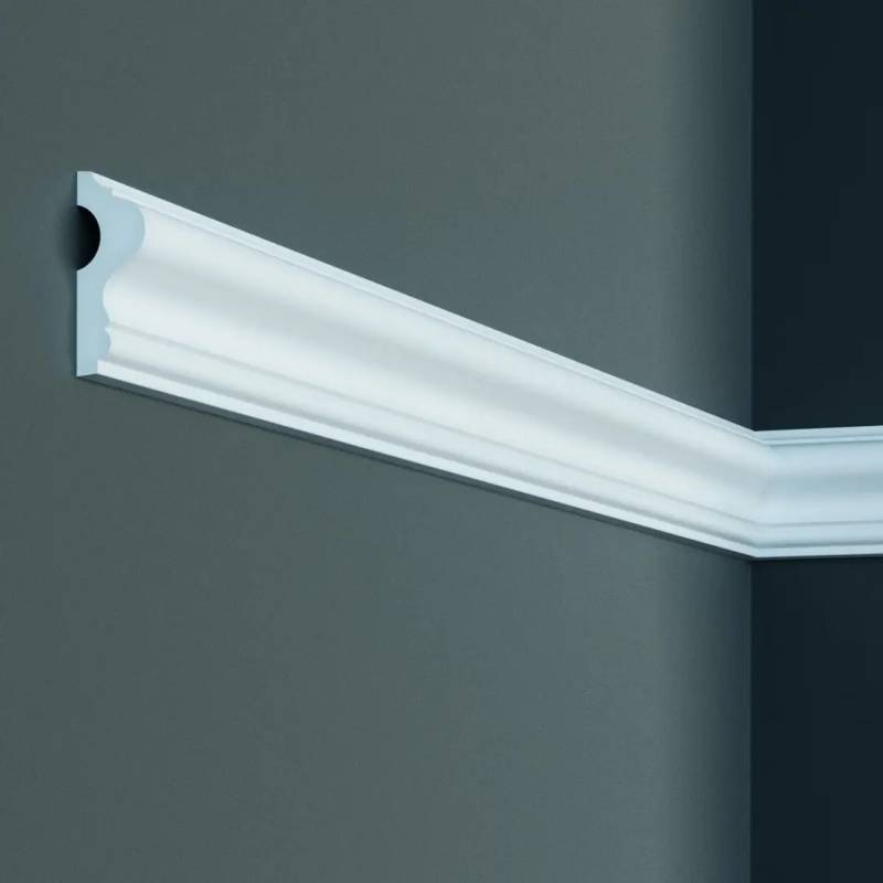 Elite Decor | Stuckleiste CR889 | Polyurethan | 26 x 62 x 2000 mm | Weiß | Styropor Zierleiste von Elite Decor