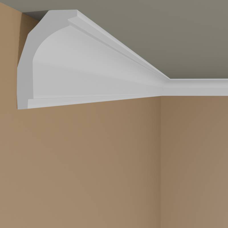 Elite Decor | Stuckleiste P821| Polyurethan | 50 x 70 x 2000 mm | Styropor Deckenleiste | Weiß von Elite Decor
