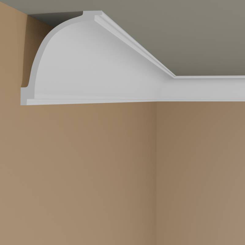 Elite Decor | Stuckleiste P893| Polyurethan | 90 x 65 x 2000 mm | Styropor Deckenleiste | Weiß von Elite Decor