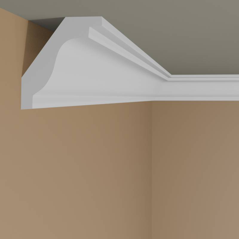 Elite Decor | Stuckleiste P921 | Polyurethan | 32 x 32 x 2000 mm | Styropor Deckenleiste | Weiß von Elite Decor