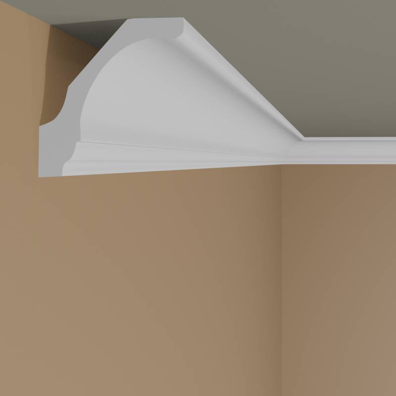 Elite Decor | Stuckleiste P935 | Polyurethan | 85 x 90 x 2000 mm | Styropor Deckenleiste | Weiß von Elite Decor