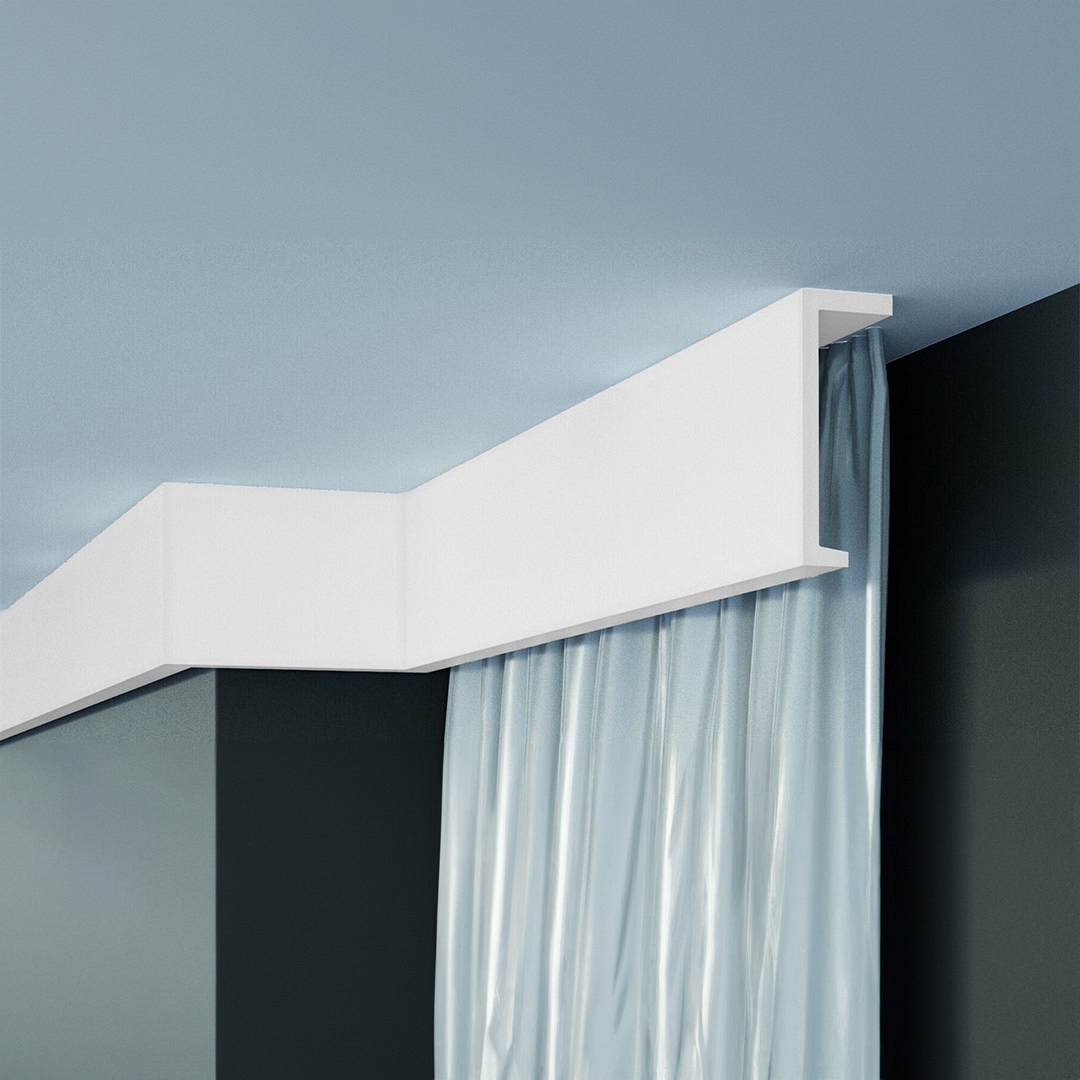 Elite Decor | Vorhangleiste "P890" | Polyurethan | 110 x 40 x 2000 mm | Styropor Deckenleiste | Weiß Elite Decor | Vorhangleiste "P890" | Polyurethan | 110 x 40 x 2000 mm | Styropor Deckenleiste | Weiß von Elite Decor
