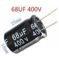 68Uf 400vDC Elektrolytkondensator 18x25mm Radial 68Uf 400vDC Elektrolytkondensator 18x25mm Radial von Elite