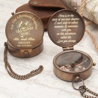 Kompass Mit Gravur, Personalisierter Kompass, Benutzerdefinierter Funktionaler Arbeitskompass, Jubiläumsgeschenk, Einzigartiges Geschenk, Fc von EliteCustomDesignUSA