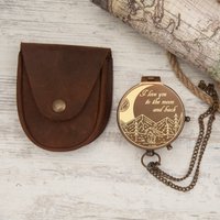 Personalisierter Arbeitskompass, Ich Liebe Dich Bis Zum Mond Und Zurück Kompass, Gravierter Jubiläumsgeschenke Für Ehemann von EliteCustomDesignUSA