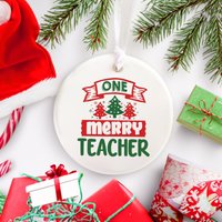 Lehrer Weihnachtsschmuck, Weihnachtsgeschenk Für Lehrer, Frohe Weihnachten Ornament, Erstes Jahr Als Lehrer-Andenken, Lustiges von EliteTexasGiftShop