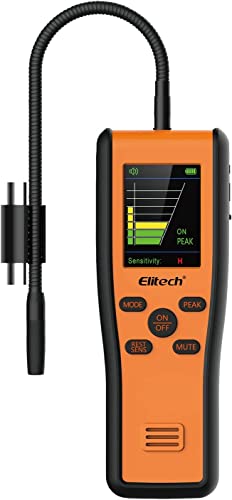 Elitech Kältemittelleckdetektor IR-200 2-in-1 Infrarot & Beheizte Diode Dual Sensor Hohe Empfindlichkeit Tester 10 Jahre Lebensdauer von Elitech
