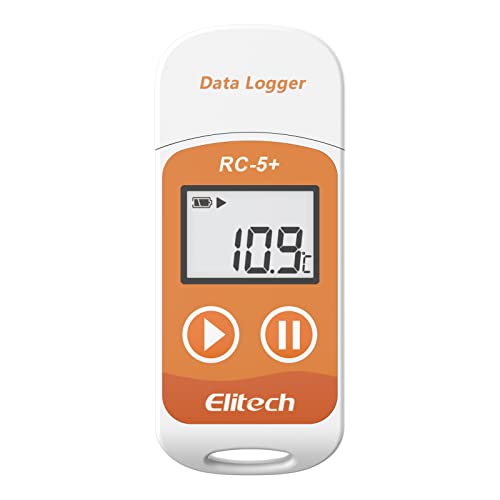 Elitech RC-5+ Wiederverwendbarer Temperaturdatenlogger Data Logger PDF&CSV USB Recorder 32000 Punkte Hohe Genauigkeit von Elitech