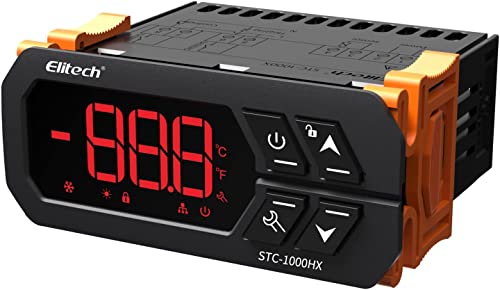 Elitech STC-1000HX Digitaler Temperaturregler Thermostat mit Alarm Thermostat Intelligent LED -50 ℃ ~ 99 ℃ mit Sensor AC10 V-220 V von Elitech