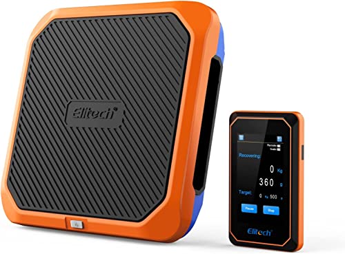 Elitech Smart Refrigerant Scale Ultradünne & leichte drahtlose Bluetooth A/C Ladewaage 220LB mit tragbarer versteckter Fernbedienung, Touchscreen, extra langer Standby, Reverse Charging, SRL-100 von Elitech