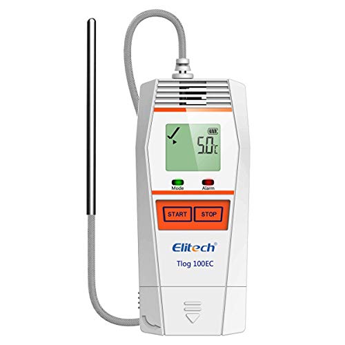 Elitech Tlog-100EC Temperaturlogger (-85°C Bis +150°C) | 32.000 Datenpunkte | Industrietauglich Für Kühlketten, Trockeneis & Pharma | PDF-Bericht + USB-Datenexport von Elitech