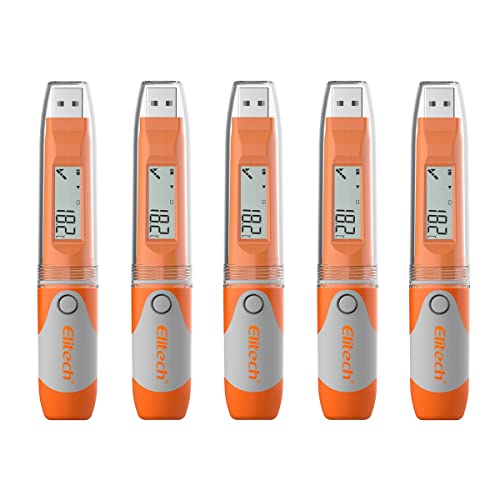 Elitech Temperatur Datenlogger Mini USB Temp Rekorder Interner Externer Sensor Im Labor Treibhaus oder zu Hause RC-51 5Packungen von Elitech