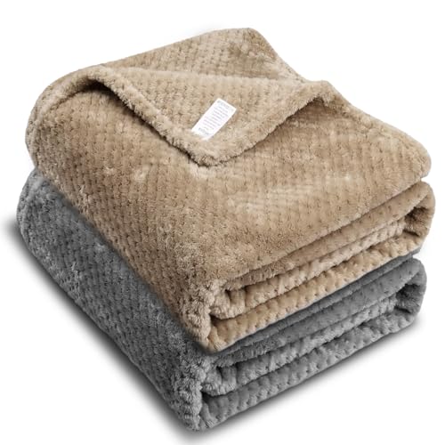 2PCS Flauschige Hundedecke Kuscheldecke Fleecedecken, 70x100cm Super Softe Warme Decke Waschbare & Weiche Fleecedecke, Perfekte Welpendecke kleine Tierdecke für Sofa und Tierbett von Elitecran