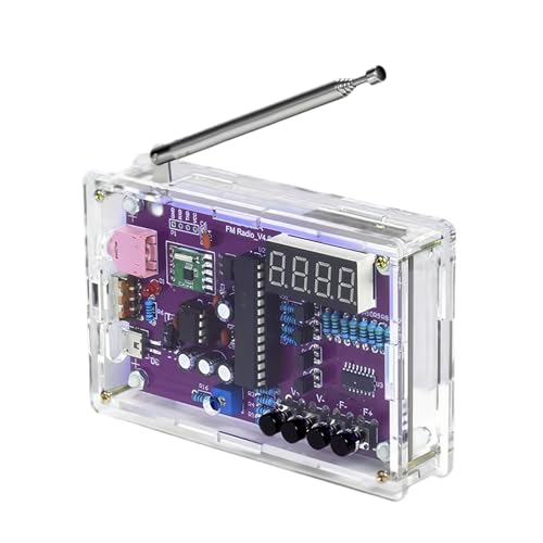 FM Radio Kits, DIY Lötprojekte 87-108MHz Radio Modul, DIY Radio FM Empfänger Kit, FM Radio Zum Selbermachen Kit zum Lernen und Lehren, mit Acrylgehäuse von Elitecran