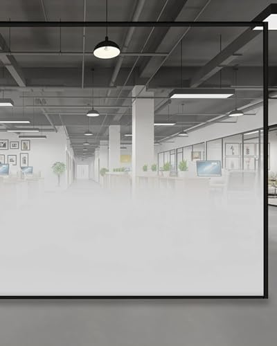 Elitix Fensterfolie Blickdicht Einweg-Sichtschutzfolie für Bürotüren, Halbtransparente Schneeflocken-Aufkleber für Konferenzräume, Kontaktpapier für Klassenzimmer(Style a,HxW 127x1300cm/4x42ft) von Elitix
