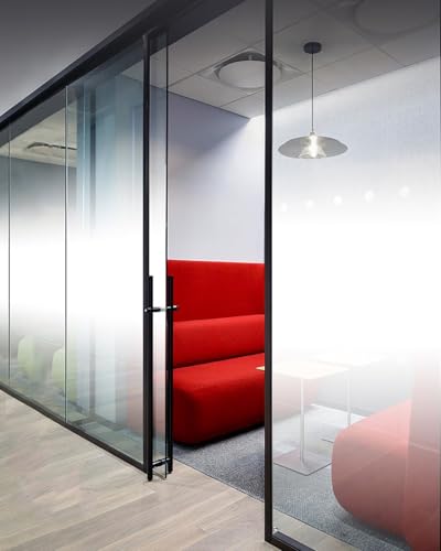 Elitix Fensterfolie Blickdicht Fensterfolie mit Farbverlauf für Besprechungsräume, Büros, Lichtdurchlässige Sichtschutzfolie für Glas, Sichtschutzfolie für Aquarien(D,HxW 210x3000cm/6.8x98ft) von Elitix