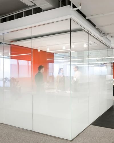 Fensterfolie Blickdicht Farbige Sichtschutzfolie mit Farbverlauf für Fenster, Halbtransparente Folie Zum Abziehen und Aufkleben für Gewerbliche Zwecke(White,HxW 210x2200cm/6.8x72ft) von Elitix