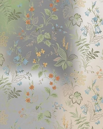Fensterfolie Blickdicht Halbsichtschutzfolie mit Farbmuster, Milchglasfolie für Küchenschränke, Einfach Anzubringen, UV-blockierende Tönungsfolienaufkleber für Zuhause(Style-b,100x40cm/39x15in) von Elitix