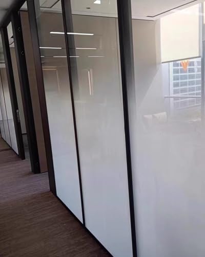 Fensterfolie Blickdicht Sichtschutzfolie mit Farbverlauf für Büros, Einseitig und Beidseitig, Weiße, Halbtransparente Fensteraufkleber mit Punkten(A,HxW 127x900cm/4x29ft) von Elitix