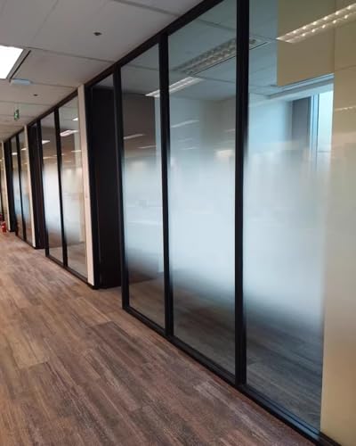 Fensterfolie Blickdicht Sichtschutzfolie mit Farbverlauf für Büros, Einseitig und Beidseitig, Weiße, Halbtransparente Fensteraufkleber mit Punkten(C,HxW 127x900cm/4x29ft) von Elitix