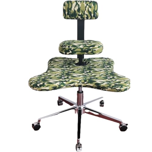 Kniestuhl Verstellbarer Meditationsstuhl für Erwachsene mit Gekreuzten Beinen und Lordosenstütze, Ergonomischer Kniender Stuhl-Gaming-Büroschreibtisch, Stuhlhocker für Yoga-Übungen ( Color : Green ) von Elitix