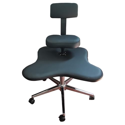 Kniestuhl Verstellbarer Meditationsstuhl für Erwachsene mit Gekreuzten Beinen und Lordosenstütze, Ergonomischer Kniender Stuhl-Gaming-Büroschreibtisch, Stuhlhocker für Yoga-Übungen ( Color : Black ) von Elitix
