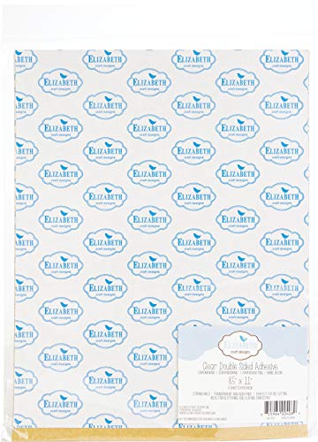 Elizabeth Craft Designs doppelseitig klebend Blatt, Kunststoff, transparent, 8,5 x 27,9 cm von Elizabeth Craft Designs