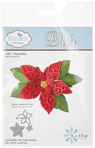 Elizabeth Craft Designs Elizabeth Craft Metal Die Poinsettia, Acrylic, Multicolour, 21.33x13.71x0.25 cm von Elizabeth Craft Designs